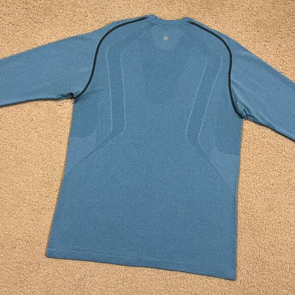 Lululemon Mens Metal Vent Tech Long Sleeve Shirt Blue Size Medium - Picture 4 of 6
